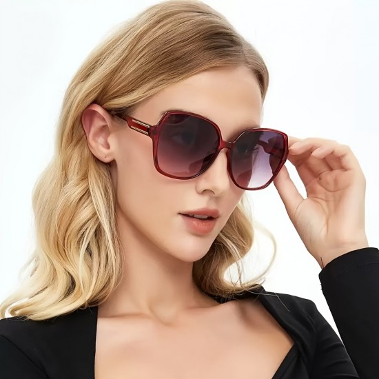 New European and American cross-border women's sunglasses, high-end, slimming, UV-blocking sunglasses, fashionable large-frame sunglasses