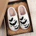 New Halloween bat-style cotton slippers for men and women, wholesale winter cotton slippers for couples.