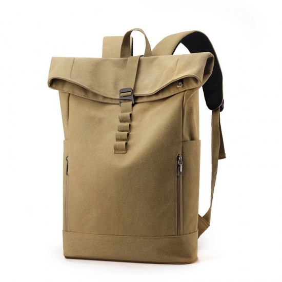 Double shoulder backpack, commuting backpack, canvas durable large-capacity multi-functional storage high school and university schoolbag, travel bag