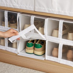 Wardrobe storage artifact, clothes hanging bag, cotton and linen fabric hanging wardrobe, tiered underwear hanging bag for dormitories