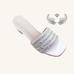 New cross-border foreign trade women's high heels, lightweight outerwear, luxury rhinestone slippers