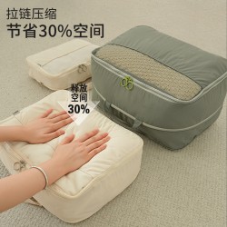 Cotton and linen storage box, foldable fabric storage basket with drawstring for children's toys and clothing, simple style