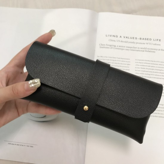 Multifunctional PU Leather Eyeglass Case, Sunglass Set, Soft Case, High-Quality Leather Eyeglass Bag