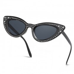 New European and American fashion, multi-color large-frame diamond-studded sunglasses, trendy street-style square sunglasses for women, cross-border sunglasses.