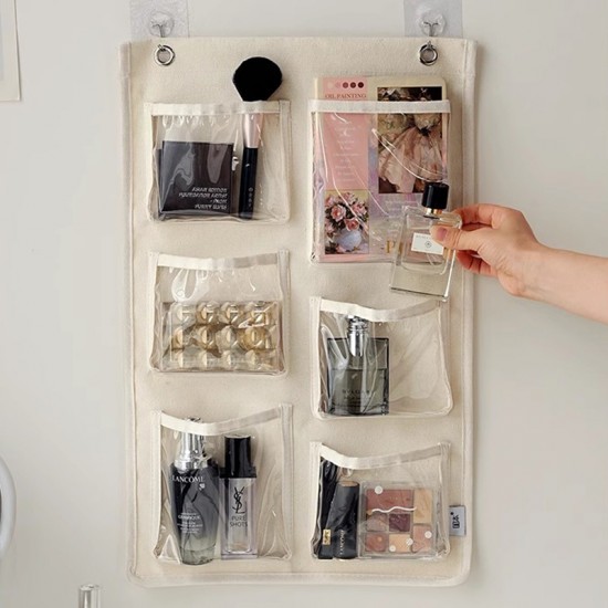 Simple Time Desktop Tissue Storage Bag, Cute Cream Puff Portable Tissue Box, Hanging Car Tissue Drawer