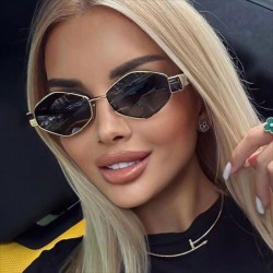 New cross-border diamond-shaped metal sunglasses, European and American influencer-style fashionable sunglasses, personalized street style sun protection sunglasses for women