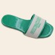 1688 stall wholesale of non-slip summer fashion craft shoes with embroidered letters.