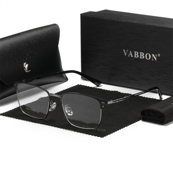 New men's metal blue light blocking glasses, cross-border business trendy plain glasses, high-end retro eyebrow glasses frames