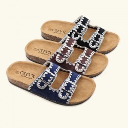 Suriname in-stock wholesale high-quality women's new summer thick-soled fashionable double-buckle Birkenstock slippers