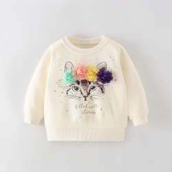 New autumn styles for young children: long-sleeved cotton dresses for girls. Cute printed skirts for children.