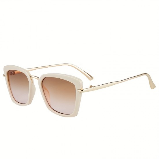 New personalized, modern metal sunglasses. Women's fashionable street-style sun protection sunglasses, European and American trendy cat-eye sunglasses