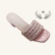 Hot-selling women's slippers, wholesale fashionable diamond-studded high-heeled shoes, comfortable and casual slippers.