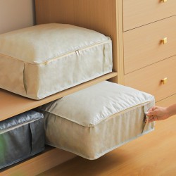 Waterproof Woven Quilt Storage Bags, Wardrobe and Underbed Storage Bags, Large-Capacity Dust Bags for Household Quilts and Clothes