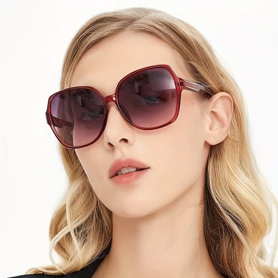 New European and American cross-border women's sunglasses, high-end, slimming, UV-blocking sunglasses, fashionable large-frame sunglasses