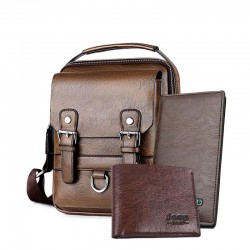 Men's handbag, urban simple single shoulder bag, men's cross-body bag, zipper decoration new trendy small bag, business casual handbag