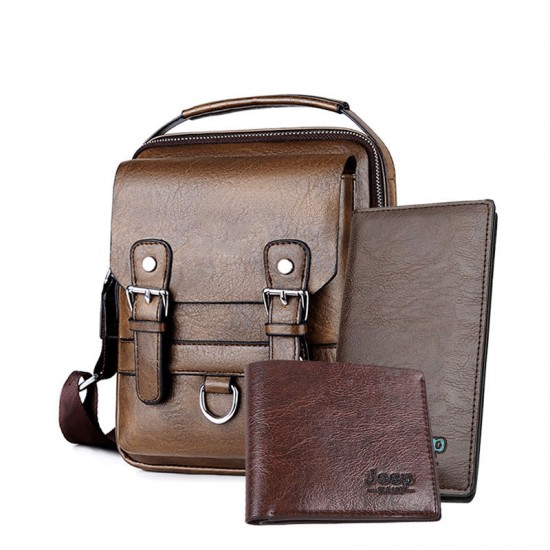 Men's handbag, urban simple single shoulder bag, men's cross-body bag, zipper decoration new trendy small bag, business casual handbag