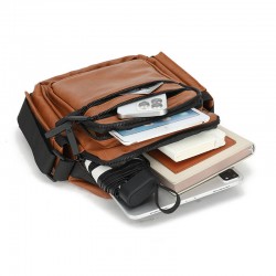 Men's bag with multi-functional design, leather cross-body bag for business and casual wear, trendy casual bag for men, large capacity men's shoulder bag for outdoor storage Fashion casual men's crossbody bag, Korean version cross-border single shoulder b