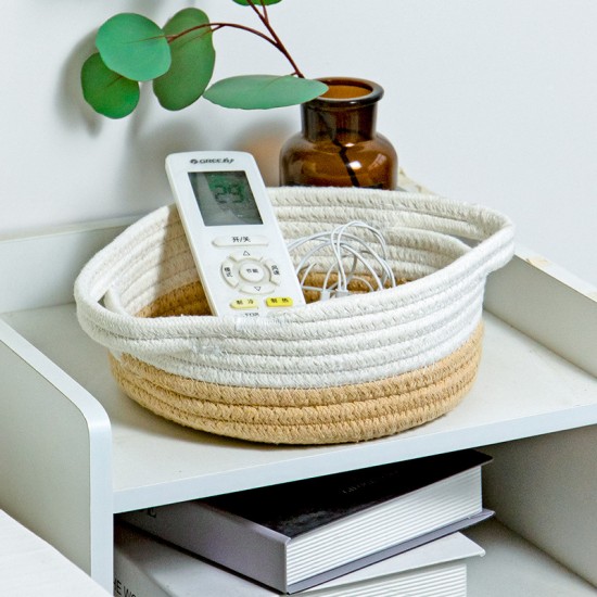 Factory-direct household cotton storage basket, multifunctional storage basket for toys, snacks, and sundries, large-capacity laundry basket