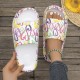 Summer heart print sandals, couples' slippers for both indoor and outdoor use