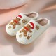 Best-selling Christmas snowflake gingerbread man slippers, unisex and warm, available for agency