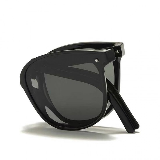 New Korean-style fashionable travel must-have non-polarized glasses for influencers in 2025 Unisex folding sunglasses