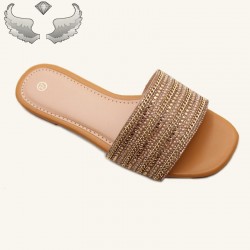 High-quality fashion slippers, foreign trade fashion rhinestone butterfly slippers for women, handmade.