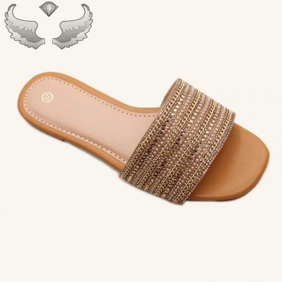 High-quality fashion slippers, foreign trade fashion rhinestone butterfly slippers for women, handmade.