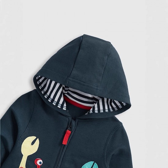 Boys' sweatshirt jackets, new autumn and winter styles, European and American children's casual hooded zippered cardigans