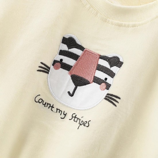 Girls' sweatshirts, autumn and winter styles, European and American small and medium-sized children's fashionable terry cotton round neck shirts, cute printed children's tops