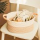 Nordic-style simple cotton rope storage basket, children's toy storage basket, household woven storage bin, sundry storage bin