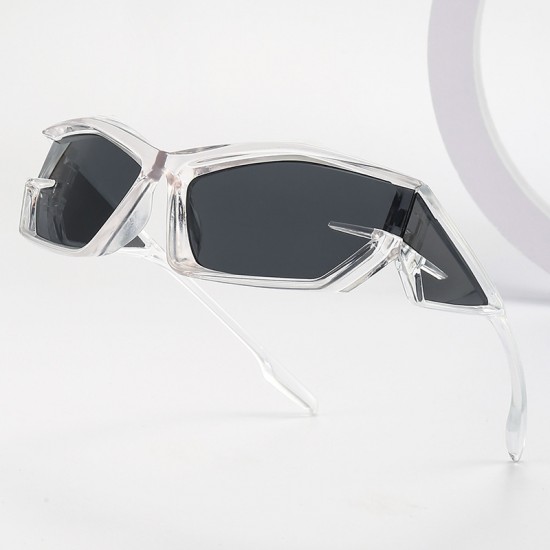 New European and American Futuristic Tech Sunglasses, Y2K Street Style and Runway Fashion Sunglasses for Men and Women
