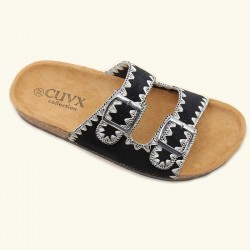 Suriname in-stock wholesale high-quality women's new summer thick-soled fashionable double-buckle Birkenstock slippers