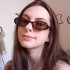 New fashionable women's sunglasses, retro European and American sunglasses, trendy small oval frames, high-end street style sunglasses