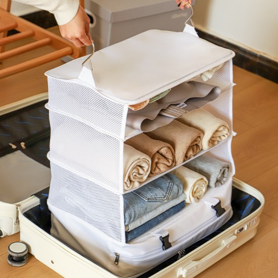 Thick, breathable Oxford hanging clothing storage bag, portable travel storage bag with large capacity.