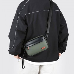 Single shoulder bag, men's new style lychee men's crossbody small bag, business commuting crossbody bag, casual travel handbag