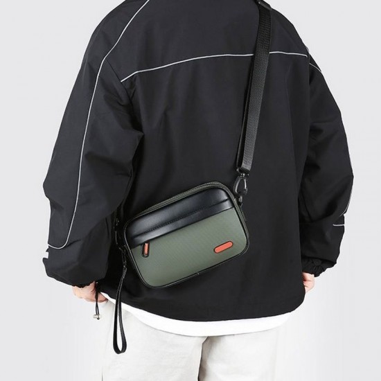 Single shoulder bag, men's new style lychee men's crossbody small bag, business commuting crossbody bag, casual travel handbag