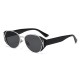 New Korean-style fashion sunglasses for women, high-end, slimming glasses for large faces, cross-border oval-frame polarized sunglasses for women