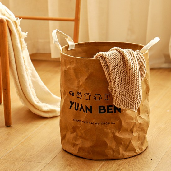 Tianshan cotton and linen clothing storage box with lid. Foldable Japanese-style storage box for clothes, snacks, and toys