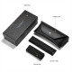 Wholesale glasses case set, simple black, portable, upper and lower lid packaging, pressure-resistant storage box.