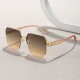 New European and American fashion sunglasses for women, high-end retro metal fox-head sunglasses for driving with sun protection