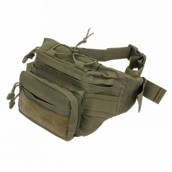 Outdoor triangular waist bag tactical zero wallet military enthusiast tactical hook running portable EDC tool storage handheld bag (RANDOM COLOR)